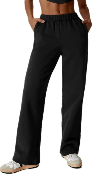 ABOCIW Womens Straight Leg Sweatpants Cotton High Waisted Baggy Athletic Joggers Lounge Pants with Pockets