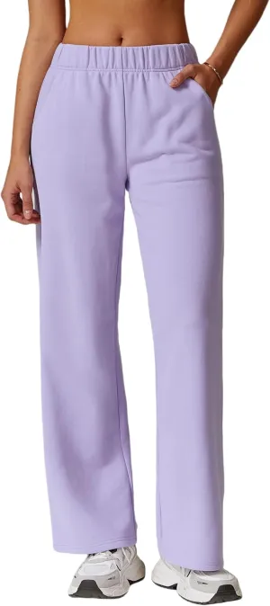 ABOCIW Womens Straight Leg Sweatpants Cotton High Waisted Baggy Athletic Joggers Lounge Pants with Pockets