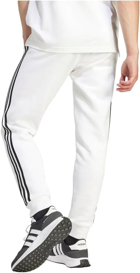 adidas Men's Essentials 3-Stripes Fleece Tapered Cuff Pants