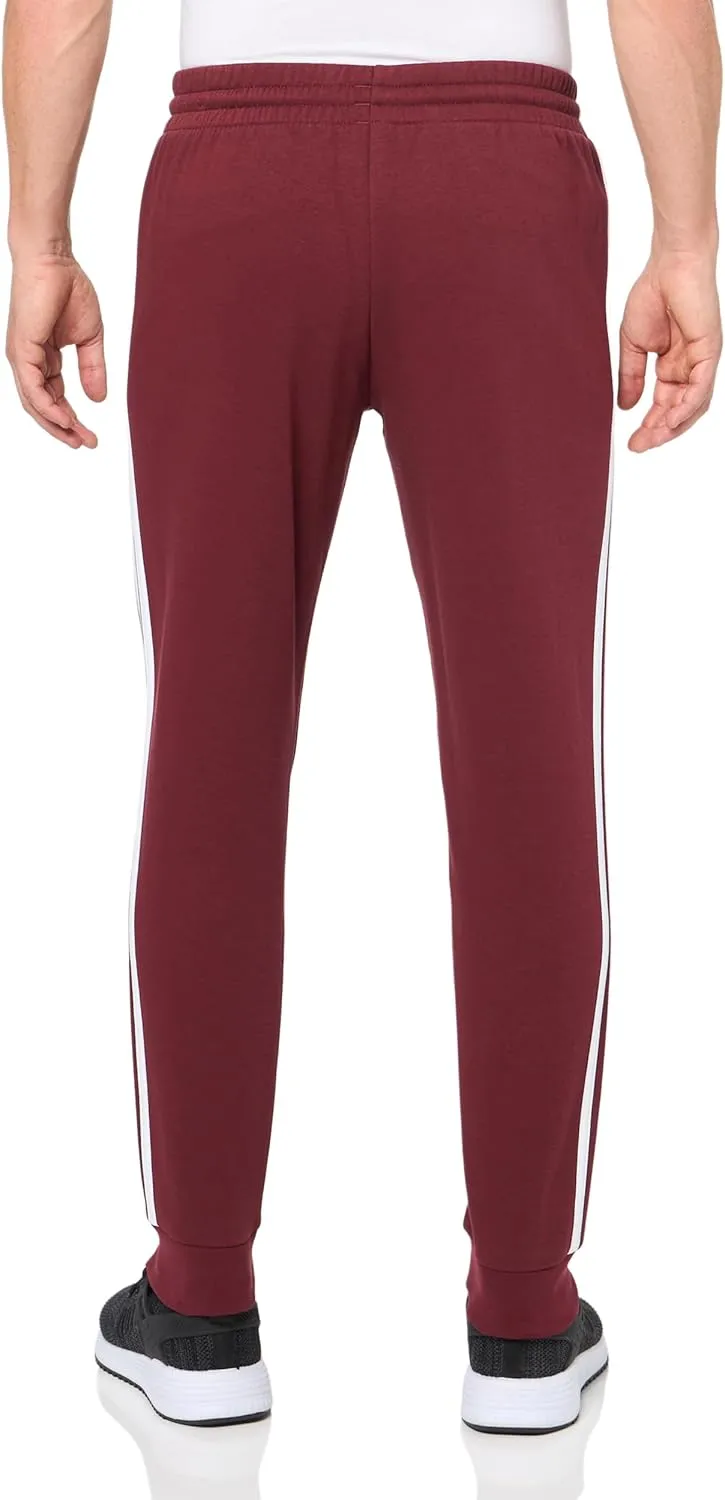 adidas Men's Essentials 3-Stripes Fleece Tapered Cuff Pants