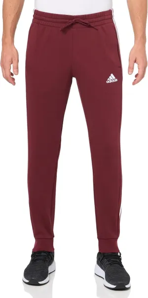 adidas Men's Essentials 3-Stripes Fleece Tapered Cuff Pants
