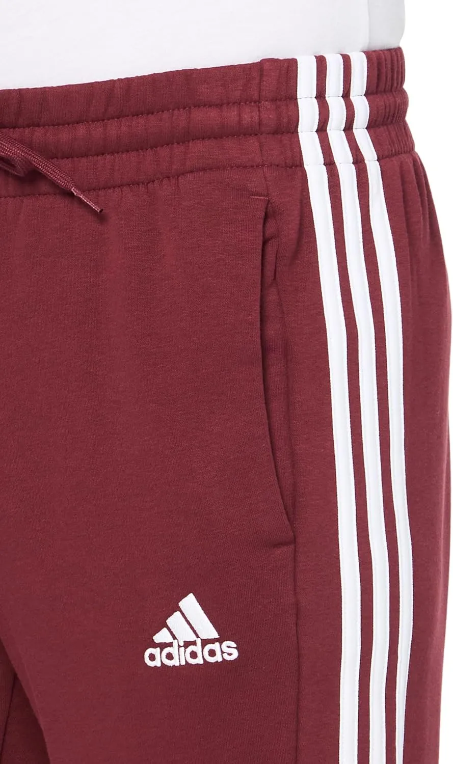 adidas Men's Essentials 3-Stripes Fleece Tapered Cuff Pants