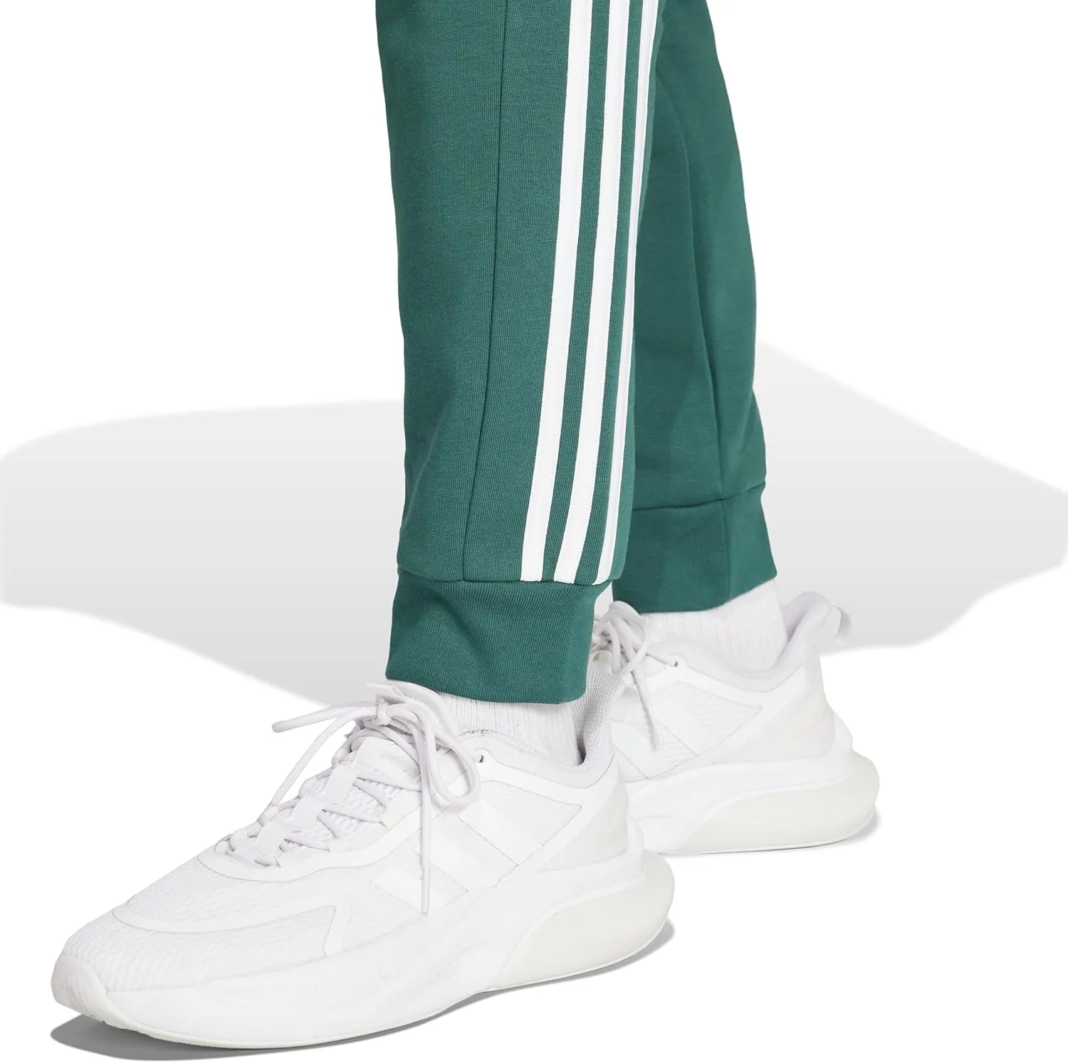 adidas Men's Tall Size Essentials 3-Stripes Fleece Tapered Cuff Pants