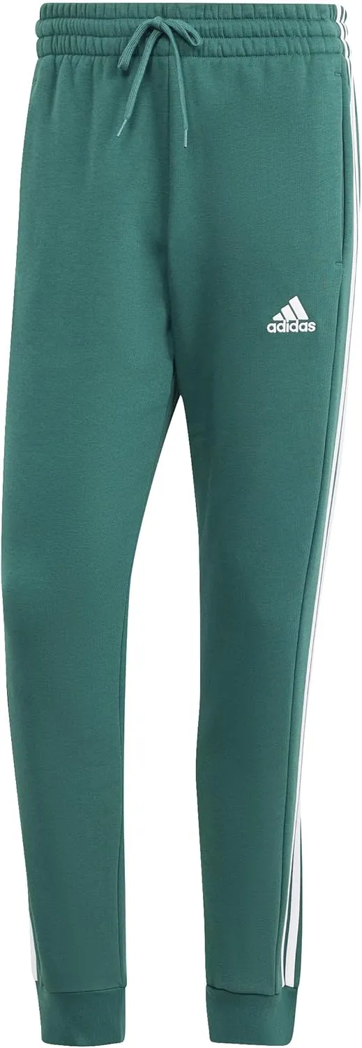 adidas Men's Tall Size Essentials 3-Stripes Fleece Tapered Cuff Pants