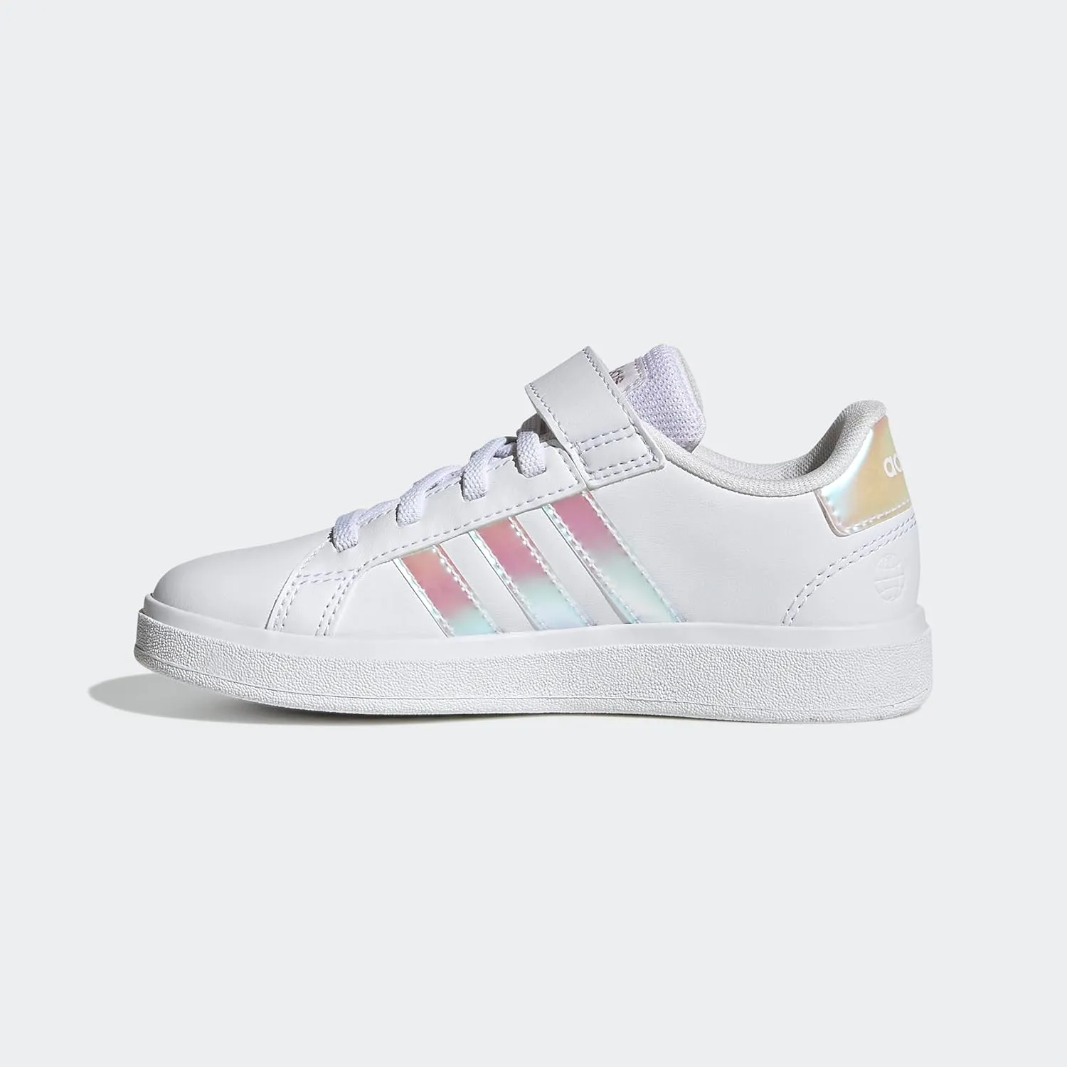 adidas Unisex-Child Grand Court 2.0 Elastic Lace and Top Strap Shoes Tennis