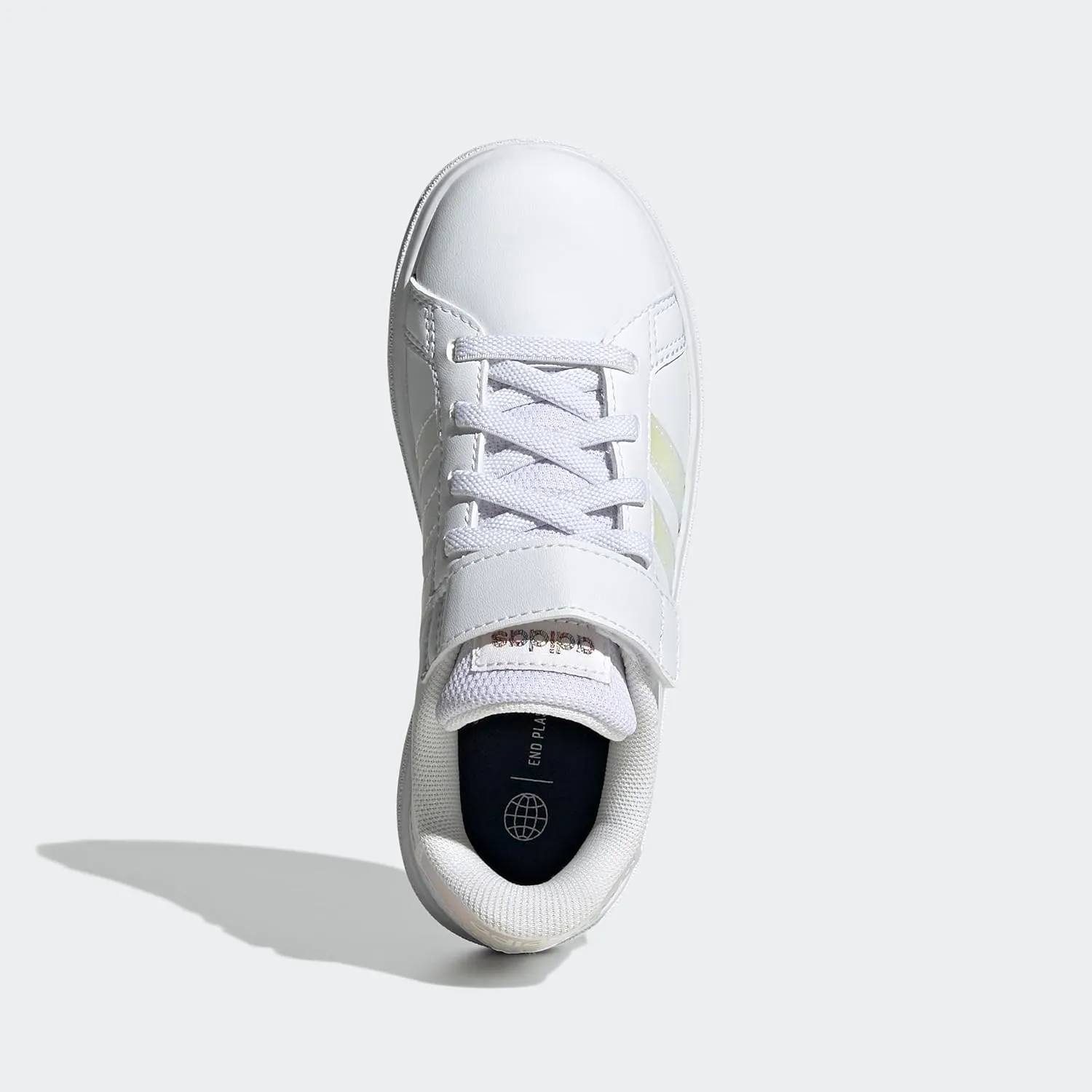 adidas Unisex-Child Grand Court 2.0 Elastic Lace and Top Strap Shoes Tennis