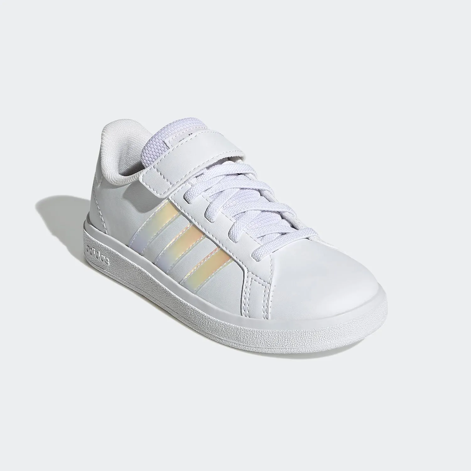 adidas Unisex-Child Grand Court 2.0 Elastic Lace and Top Strap Shoes Tennis