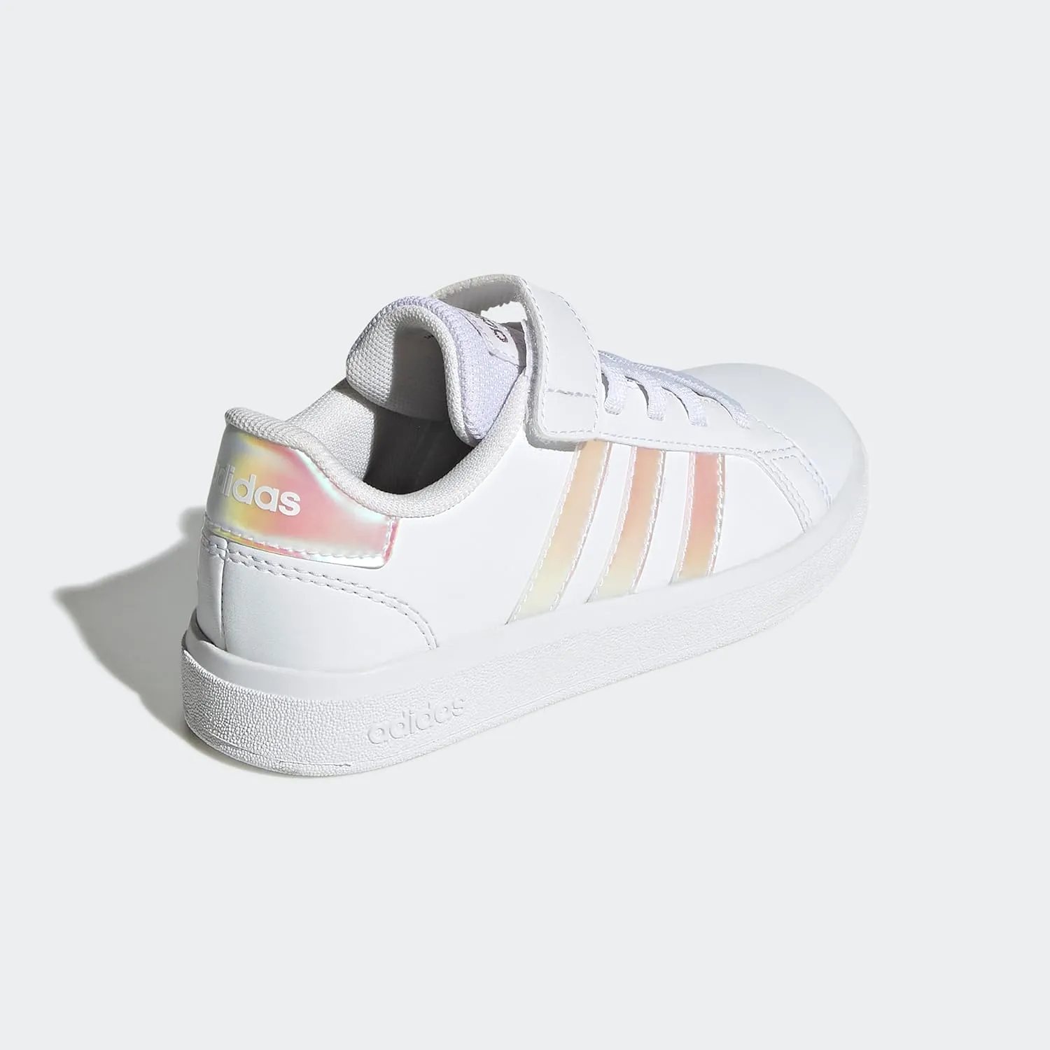 adidas Unisex-Child Grand Court 2.0 Elastic Lace and Top Strap Shoes Tennis