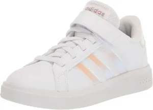 adidas Unisex-Child Grand Court 2.0 Elastic Lace and Top Strap Shoes Tennis