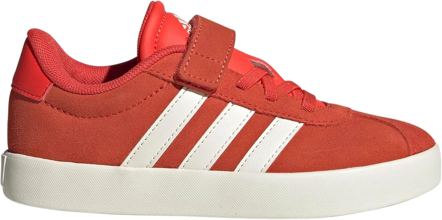 adidas Unisex-Child Vl Court 3.0 Elastic Lace Sneaker, EU