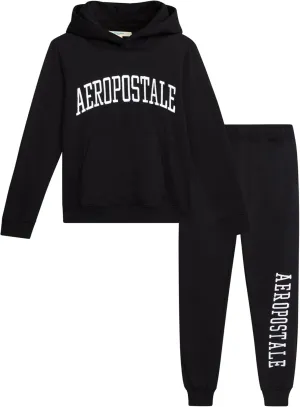 AEROPOSTALE Boys Sweatsuit Set - 2 Piece Fleece Pullover Hoodie Sweatshirt and Jogger Sweatpants - Boys Activewear Set (8-16)