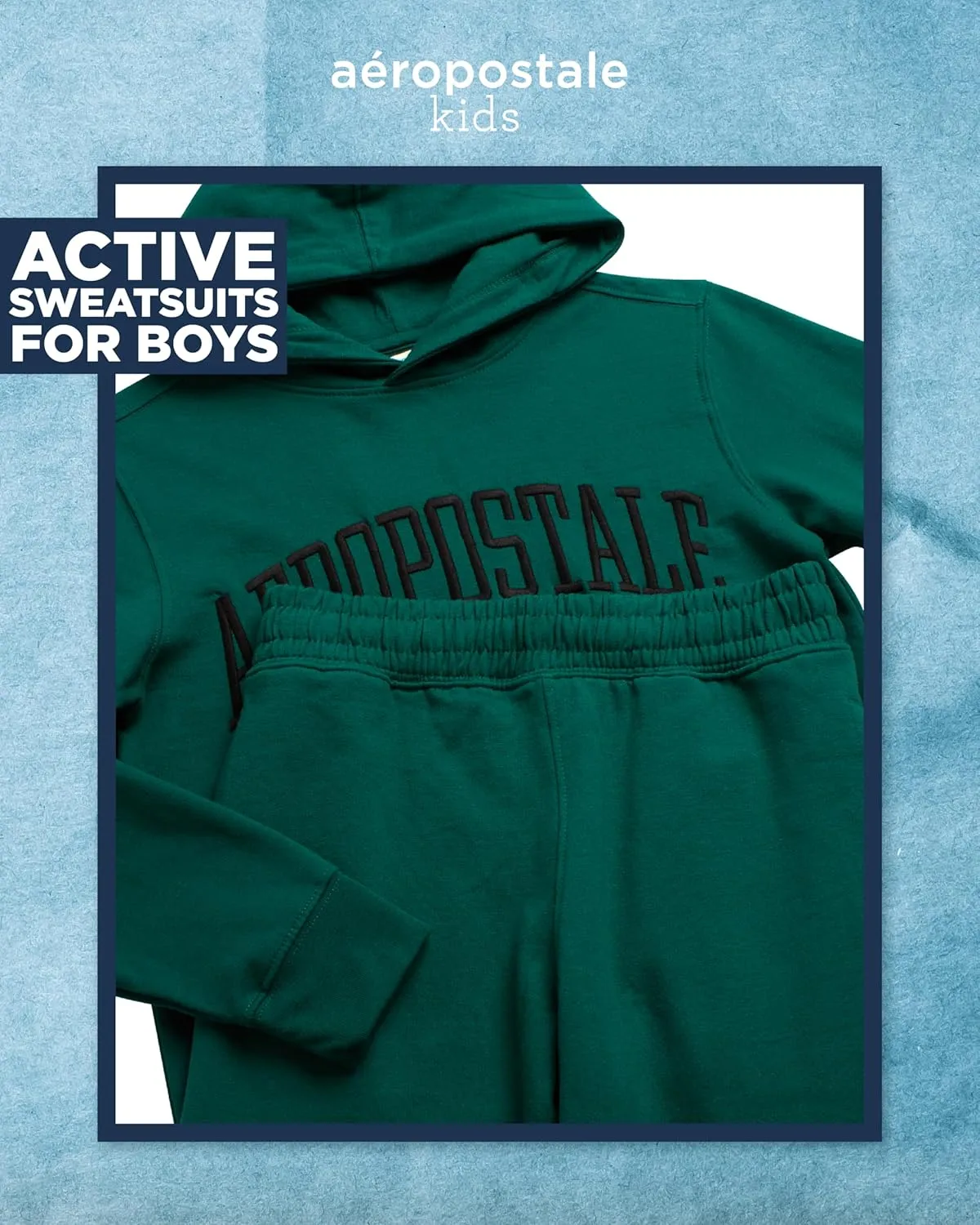 AEROPOSTALE Boys Sweatsuit Set - 2 Piece Fleece Pullover Hoodie Sweatshirt and Jogger Sweatpants - Boys Activewear Set (8-16)