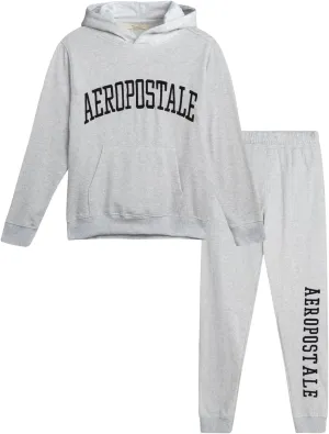 AEROPOSTALE Boys Sweatsuit Set - 2 Piece Fleece Pullover Hoodie Sweatshirt and Jogger Sweatpants - Boys Activewear Set (8-16)