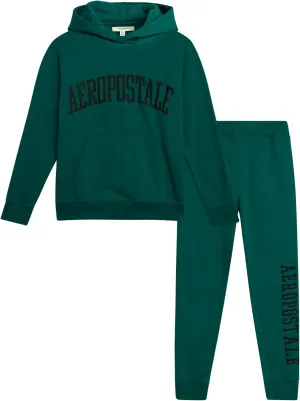 AEROPOSTALE Boys Sweatsuit Set - 2 Piece Fleece Pullover Hoodie Sweatshirt and Jogger Sweatpants - Boys Activewear Set (8-16)
