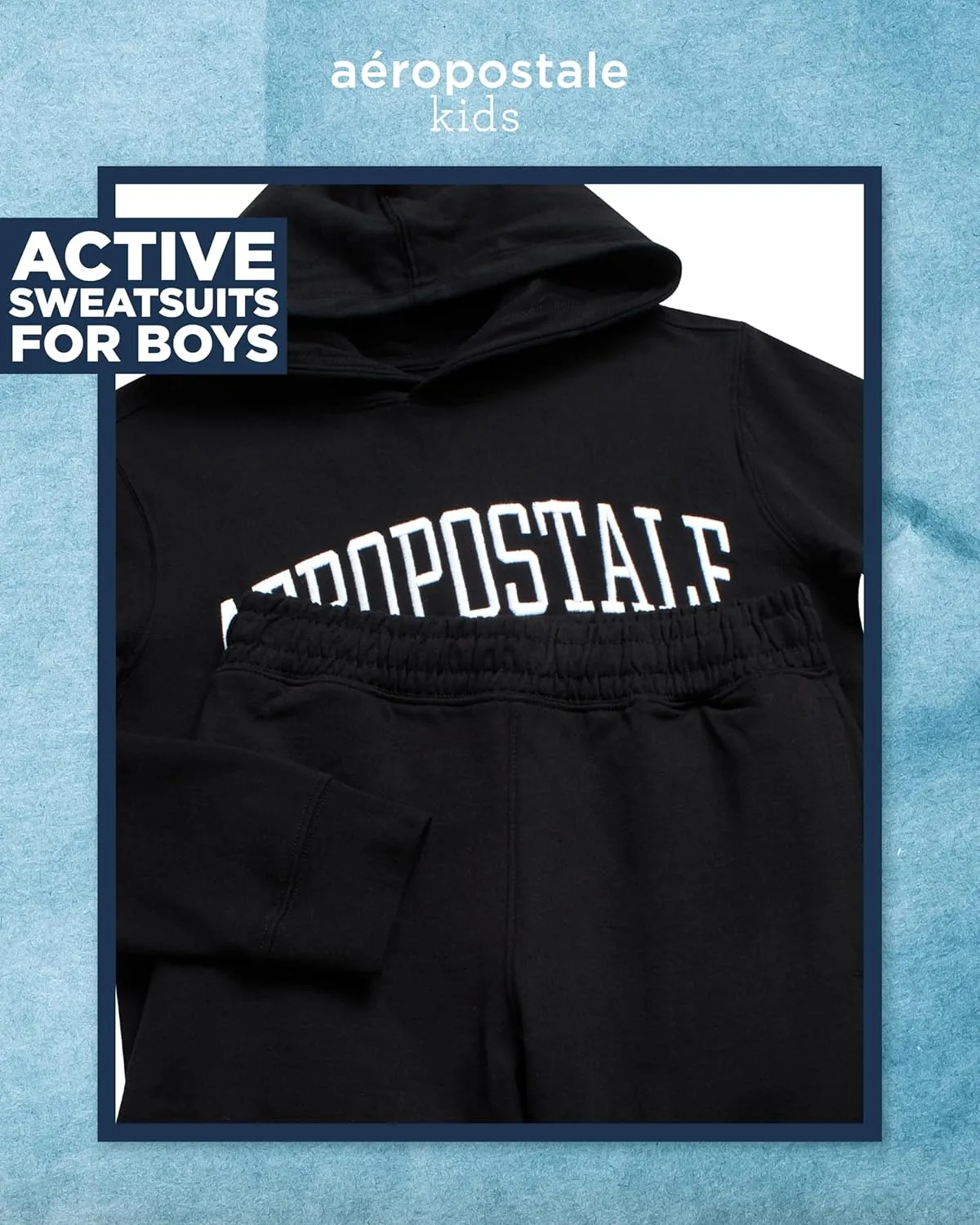 AEROPOSTALE Boys Sweatsuit Set - 2 Piece Fleece Pullover Hoodie Sweatshirt and Jogger Sweatpants - Boys Activewear Set (8-16)