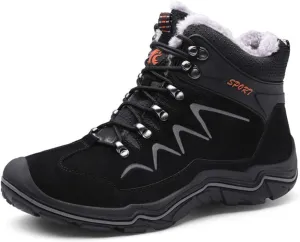 ailishabroy High Top Sneakers For Men Winter Warm Climbing Hiking Shoe Lace Up Ankle Boots