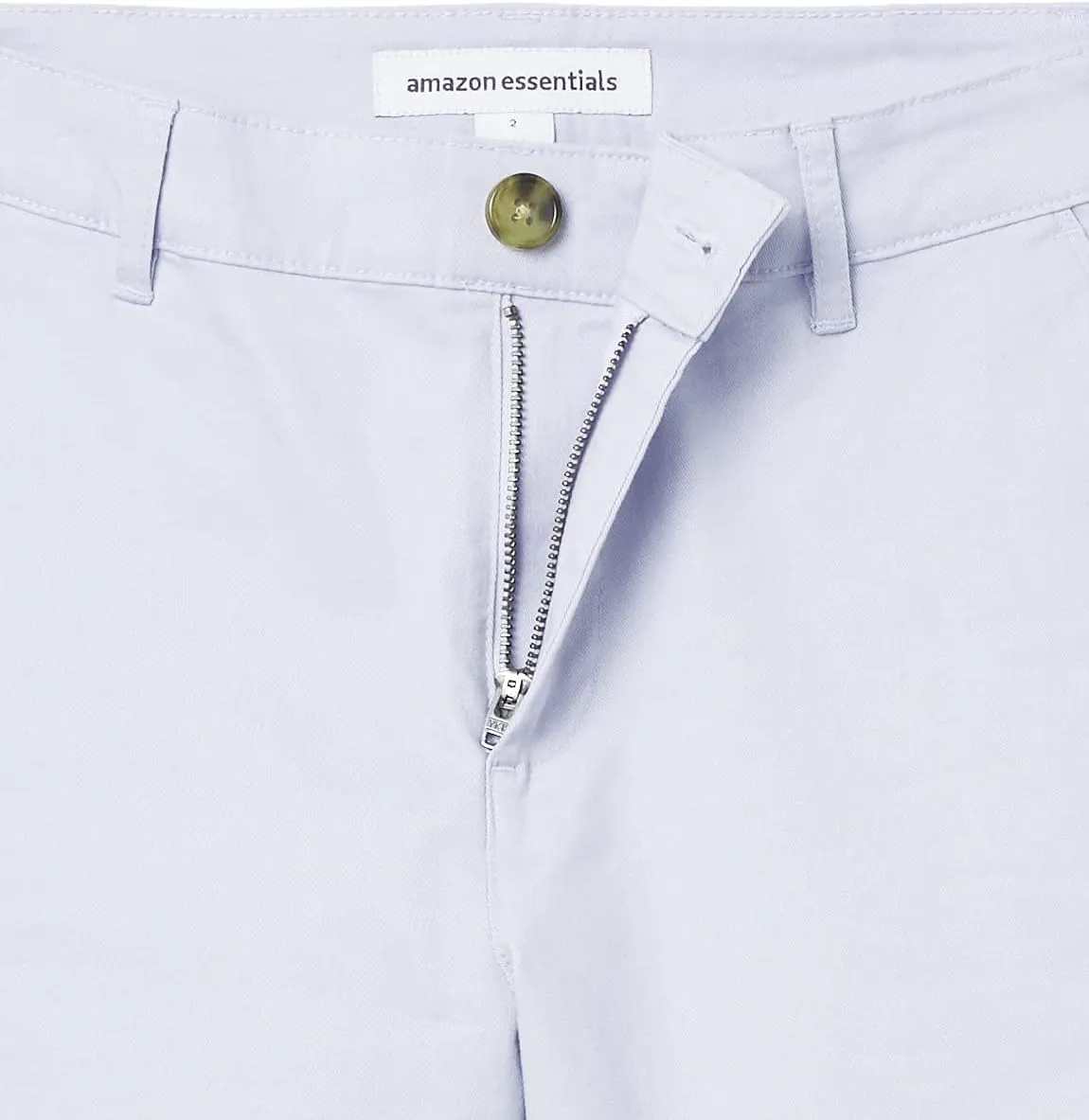 Amazon Essentials Women's Mid-Rise Slim-Fit 5 Inch Inseam Khaki Short (Available in Straight and Curvy Fits)