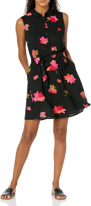 Amazon Essentials Women's Sleeveless Relaxed-Fit Woven Shirt Dress
