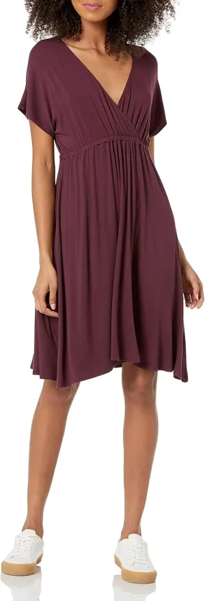 Amazon Essentials Women's Surplice Dress (Available in Plus Size)