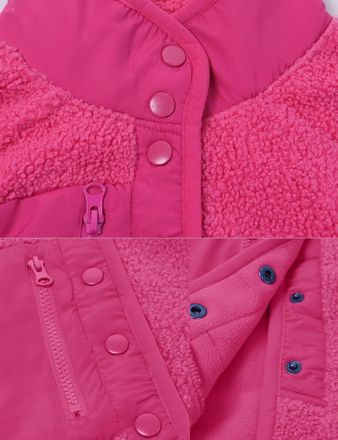 AMEBELLE Women's Cropped Fuzzy Fleece Jacket Lightweight Lined Winter Casual Warm Sherpa Jacket Coat Outerwear with Pockets