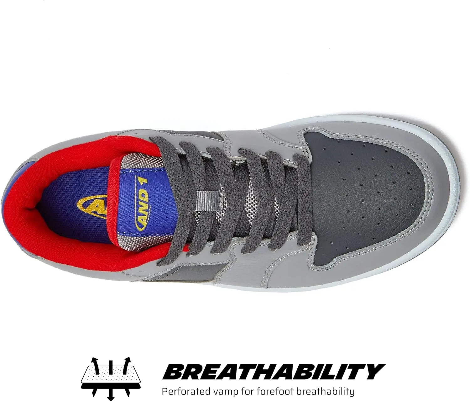 AND1 Slam Kids Basketball Shoes, Low Top Cool Court Sneakers for Kids, Little Kid 11 to Big Kid 7