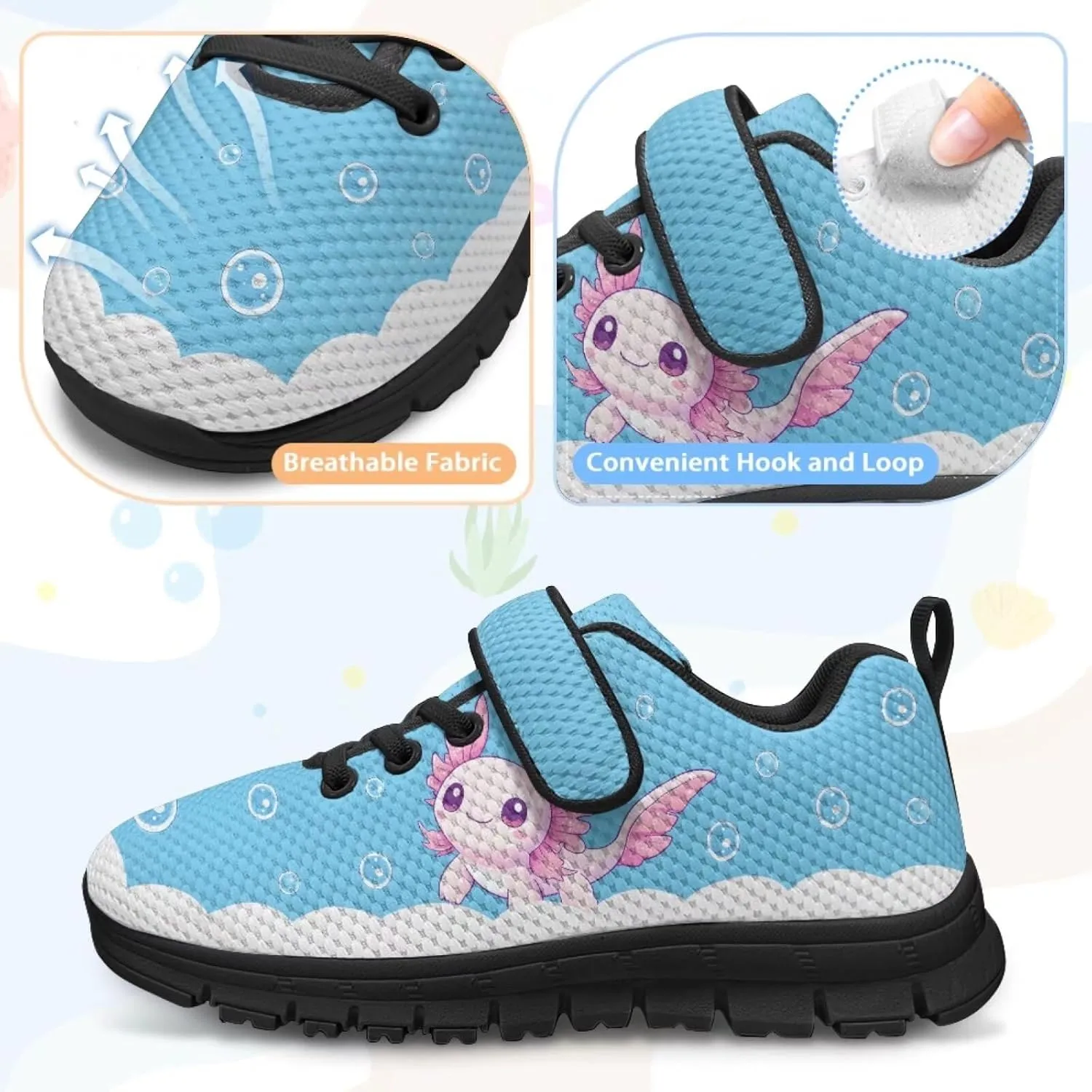 Animal Print Shoes for Kids Girls One Strap Tennis Sneakers Mesh Running Shoes Lightweight Athletic Shoes