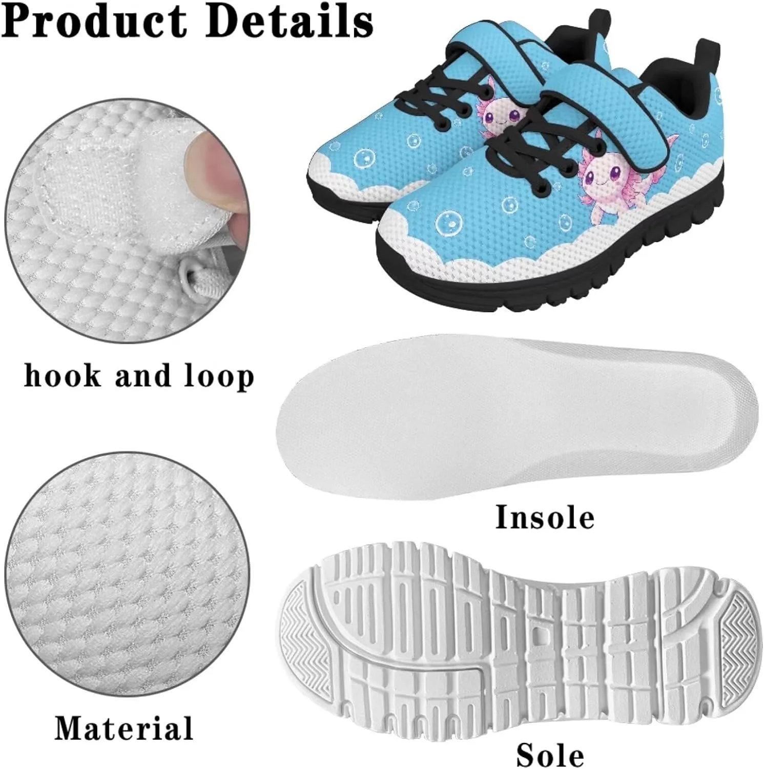 Animal Print Shoes for Kids Girls One Strap Tennis Sneakers Mesh Running Shoes Lightweight Athletic Shoes