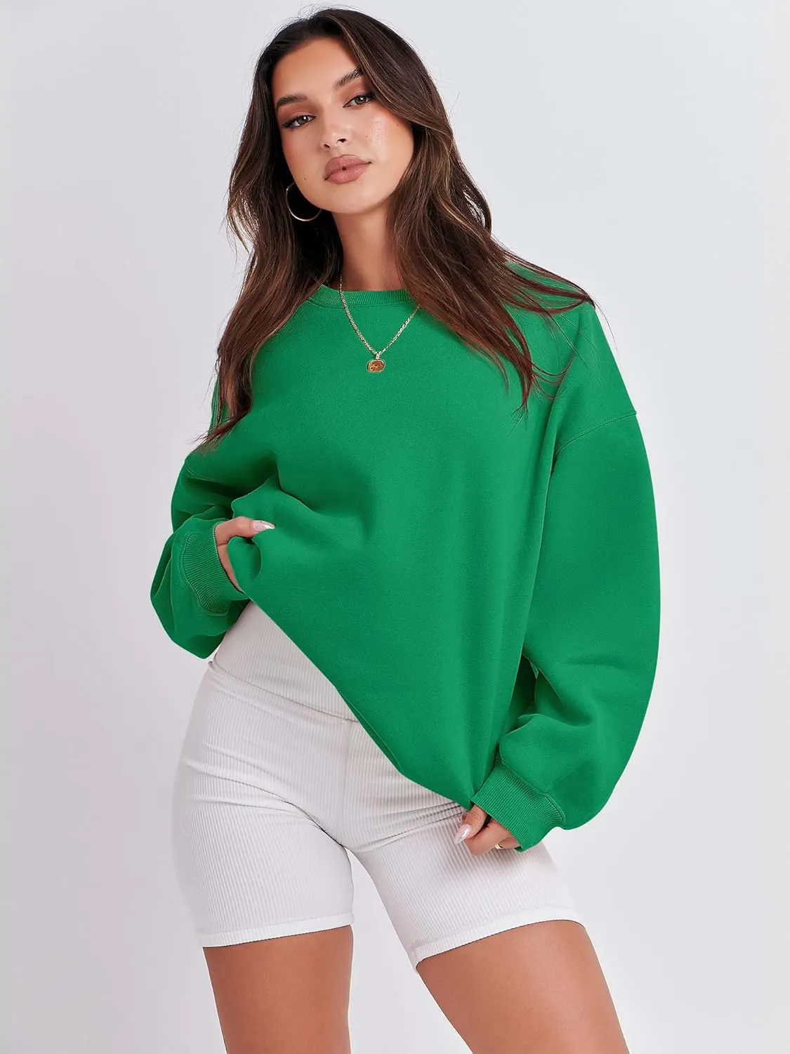 ANRABESS Women's Sweatshirts Crewneck Fleece Oversized Pullover Hoodies Cute Shirts Tops Teen Girls Preppy Clothes 2025
