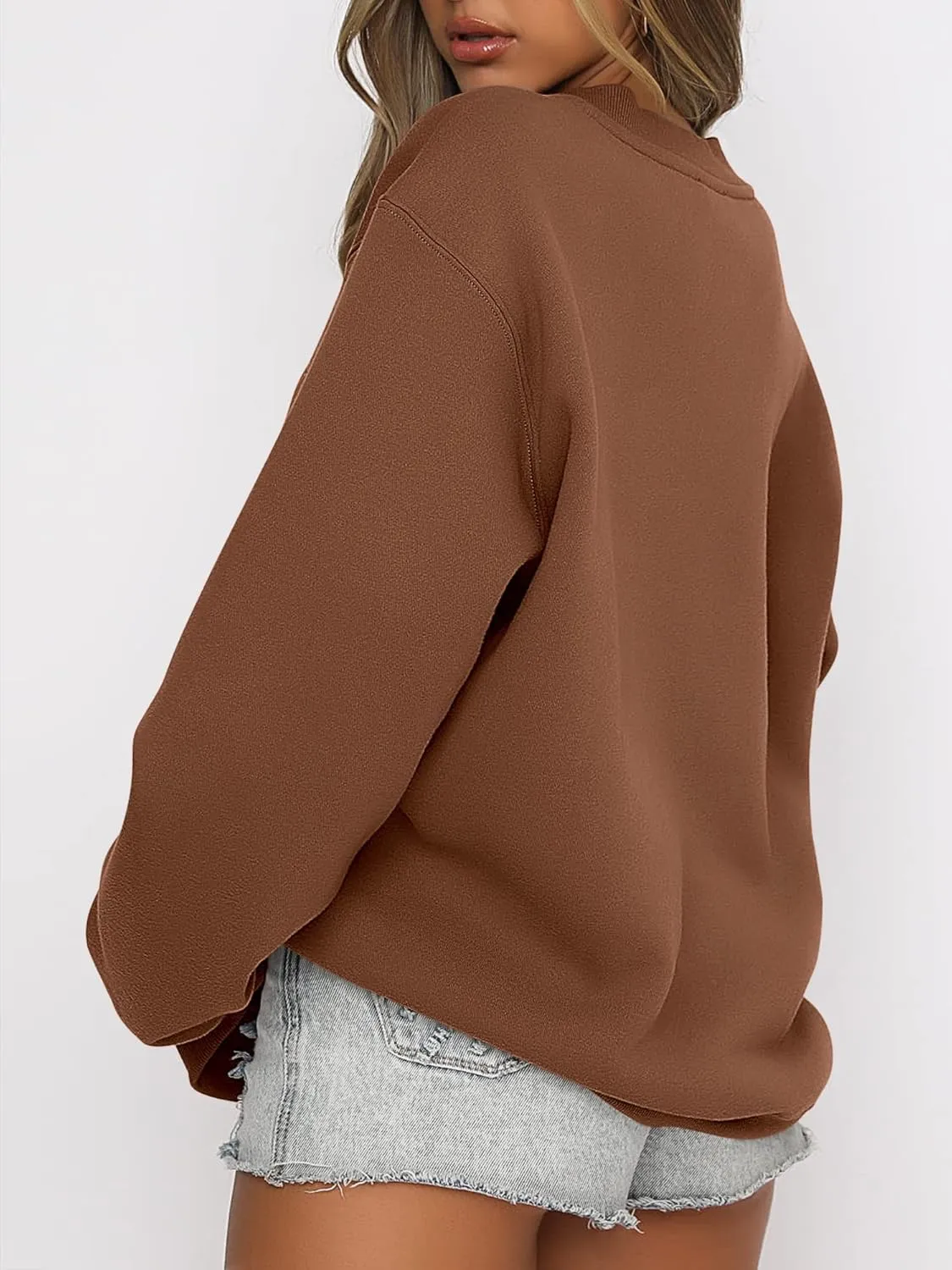ANRABESS Women's Sweatshirts Crewneck Fleece Oversized Pullover Hoodies Cute Shirts Tops Teen Girls Preppy Clothes 2025