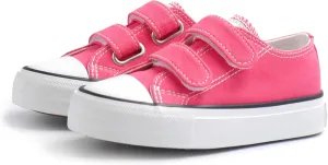 ANTLULU Boys and Girls Canvas Shoes Dual Adjustable Hook and Loop Classic Low Top Kids Sneakers