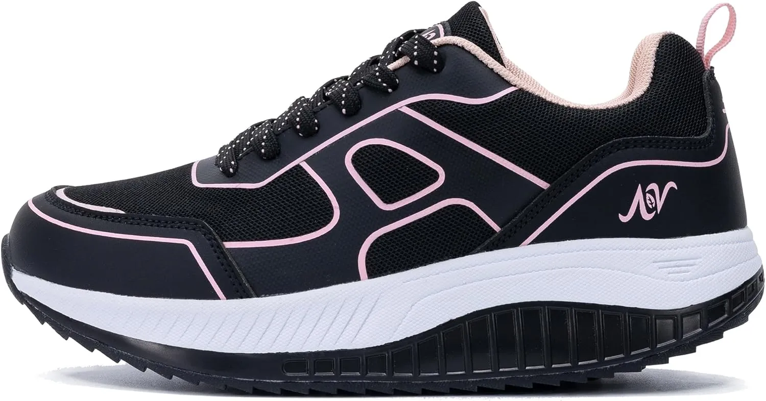 AOV Womens Walking Shoes with Arch Support Plantar Fasciitis Sneakers Gym Tennis for Foot and Heel Pain Relief