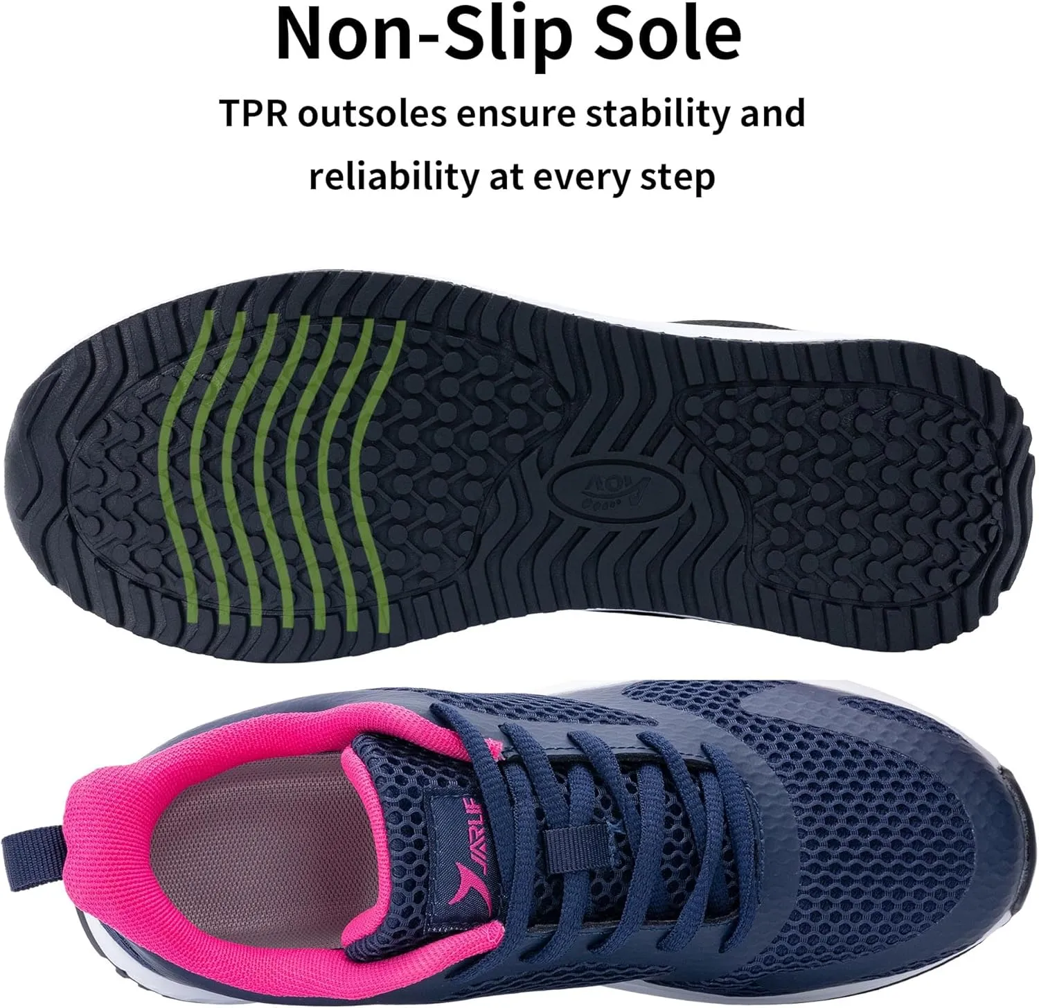Autper Womens Air Walking Shoes Arch Support Orthotic Plantar Fasciitis Tennis Sneakers Comfortable Non Slip Shoes for Women Size 6-11
