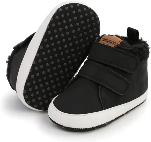 Baby Boys Girls Canvas Sneakers Toddler Anti-Slip Shoes Infant High-top First Walkers Newborn Crib Shoes