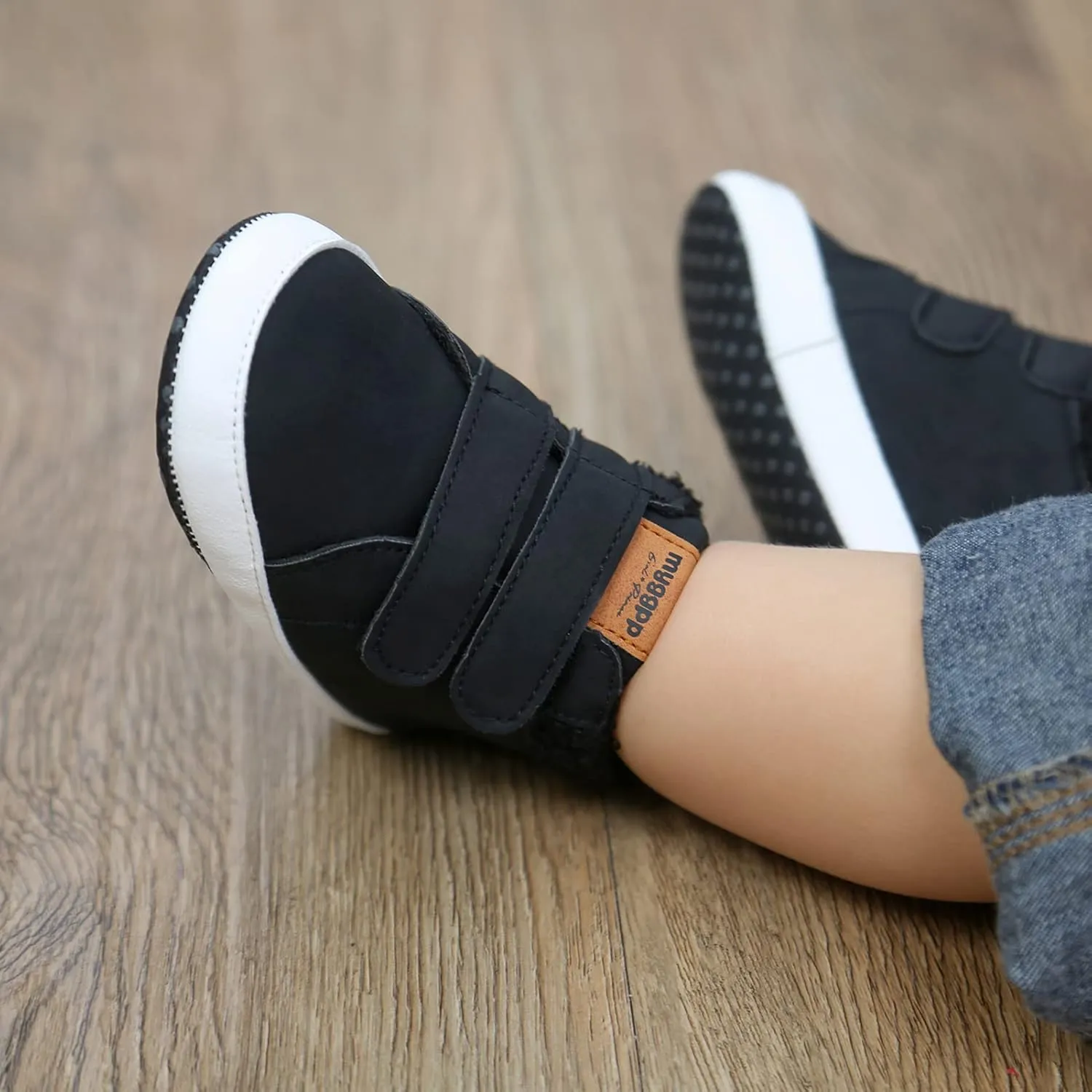 Baby Boys Girls Canvas Sneakers Toddler Anti-Slip Shoes Infant High-top First Walkers Newborn Crib Shoes