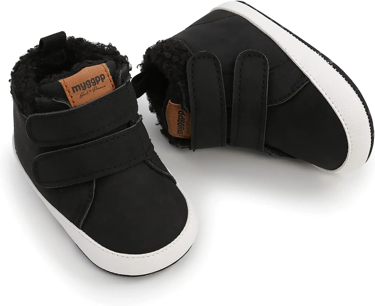 Baby Boys Girls Canvas Sneakers Toddler Anti-Slip Shoes Infant High-top First Walkers Newborn Crib Shoes