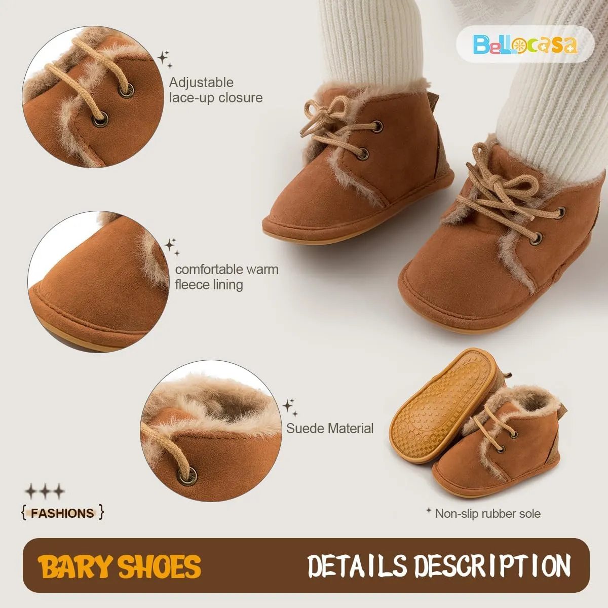 Baby Boys Girls Shoes Infant High-Top Ankle Sneakers Non-Slip Soft Sole Toddler Prewalker Newborn First Walkers Crib Shoes
