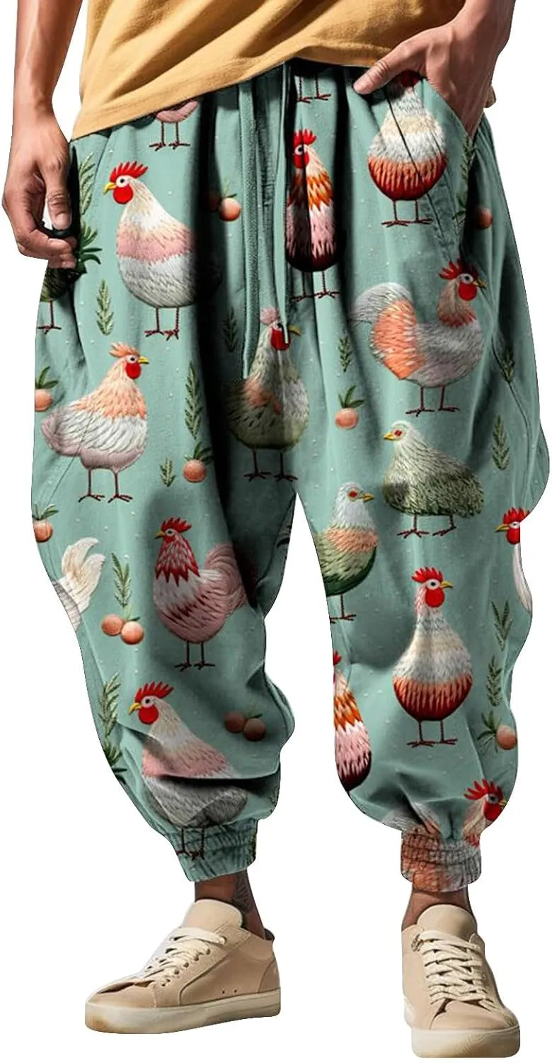 Baggy Wide Leg Pants Fashion Street Feel Casual Sweatpants Mens Drawstring Aladdil Hippie Harem Pants Yoga Pants Men