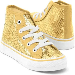 Balera Sequin High and Low Top Sneakers for Girls & Women Perfect for Dance