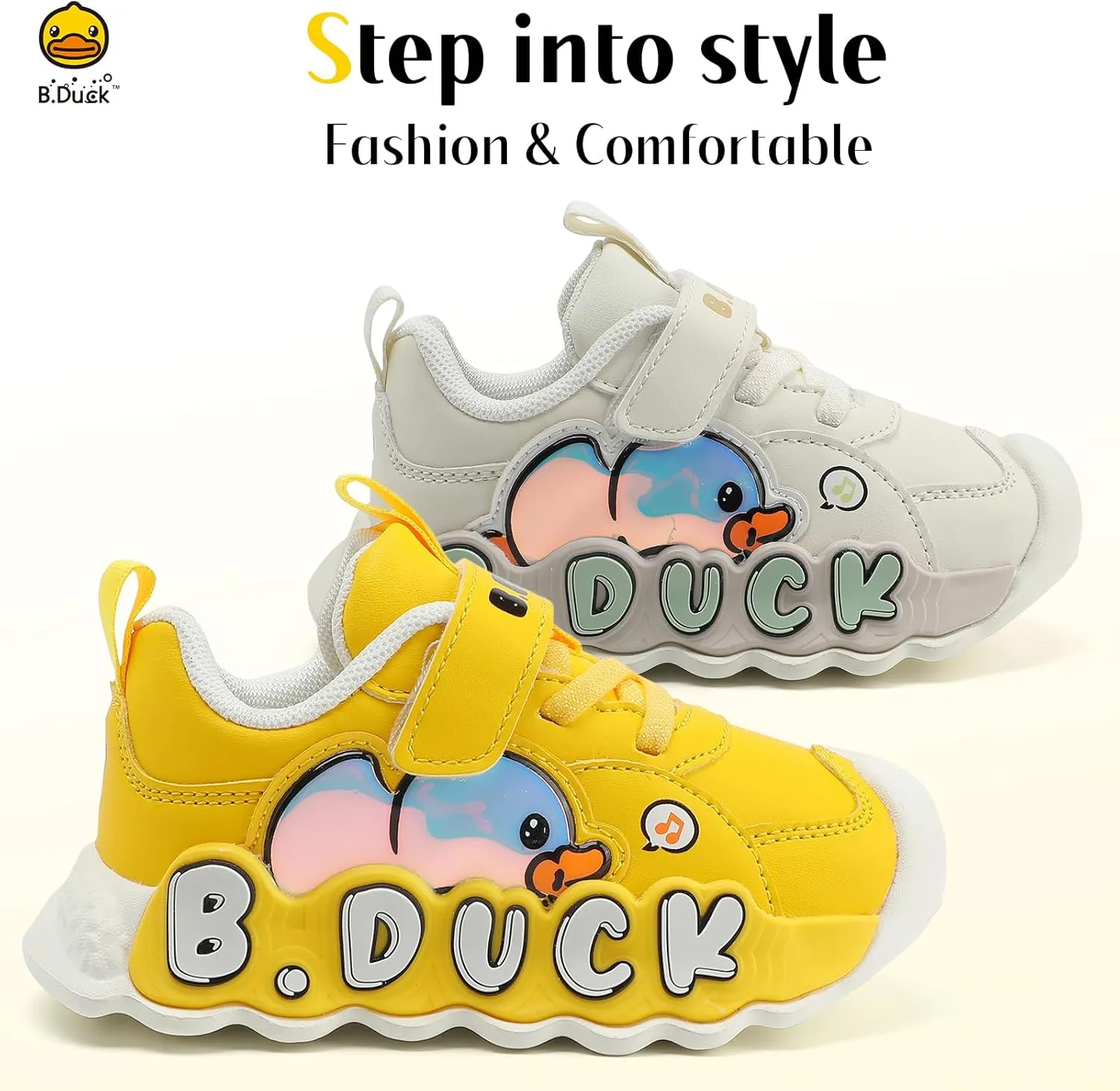 B.Duck Toddler Shoes for Girl and Boy [Toddler 4-Toddler 12] Kids Shoes Toddler Sneakers Girls Shoes Toddler Running Shoes Toddler Sneakers for Toddler/Little Kid Shoes