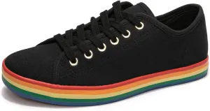 BENEKER Women's Low Top Canvas Shoes Lace up Fashion Sneakers Casual Comfort Walking Shoes