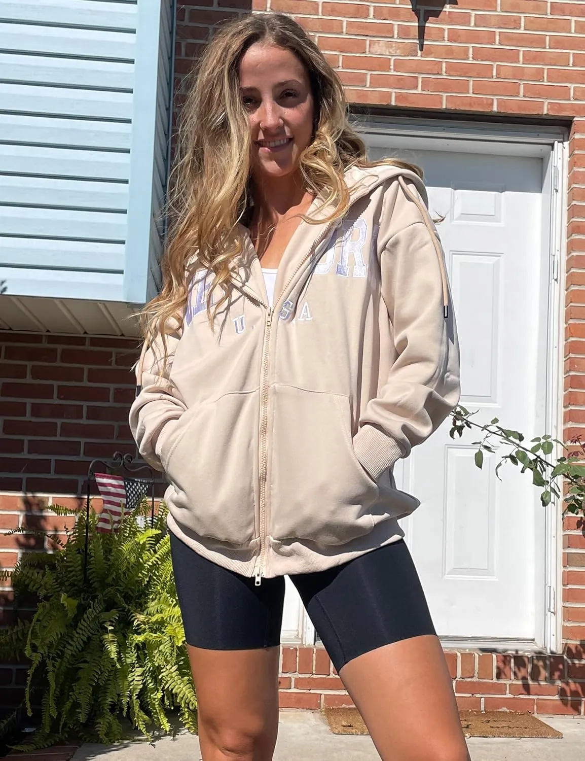 Blingfit Zip Up Hoodies for Women Oversized Y2K Velvet Sweatshirt Long Sleeve 2024 Fashion Hoodie Jacket with Pocket