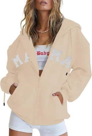 Blingfit Zip Up Hoodies for Women Oversized Y2K Velvet Sweatshirt Long Sleeve 2024 Fashion Hoodie Jacket with Pocket
