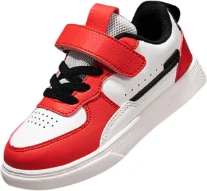 Boys and Girls Board Shoes Adjustable Hook and Loop Classic Low Top Kids Sneakers