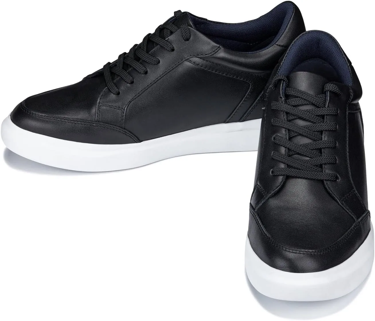 CALTO Men's Invisible Height Increasing Elevator Shoes - Lightweight Lace-up Casual Sneakers - 2.6 Inches Taller