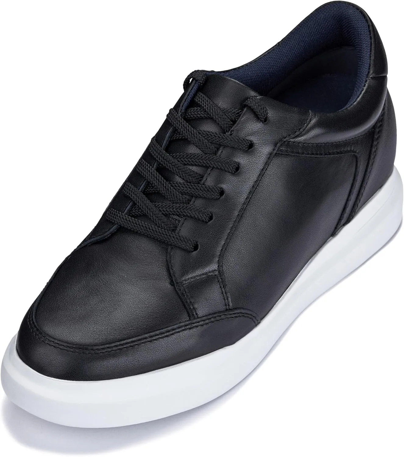 CALTO Men's Invisible Height Increasing Elevator Shoes - Lightweight Lace-up Casual Sneakers - 2.6 Inches Taller