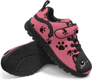 Cat Print Wide Barefoot Shoes for Boys Girls Winter Sneakers Running Shoe Athletic Walking Sneaker