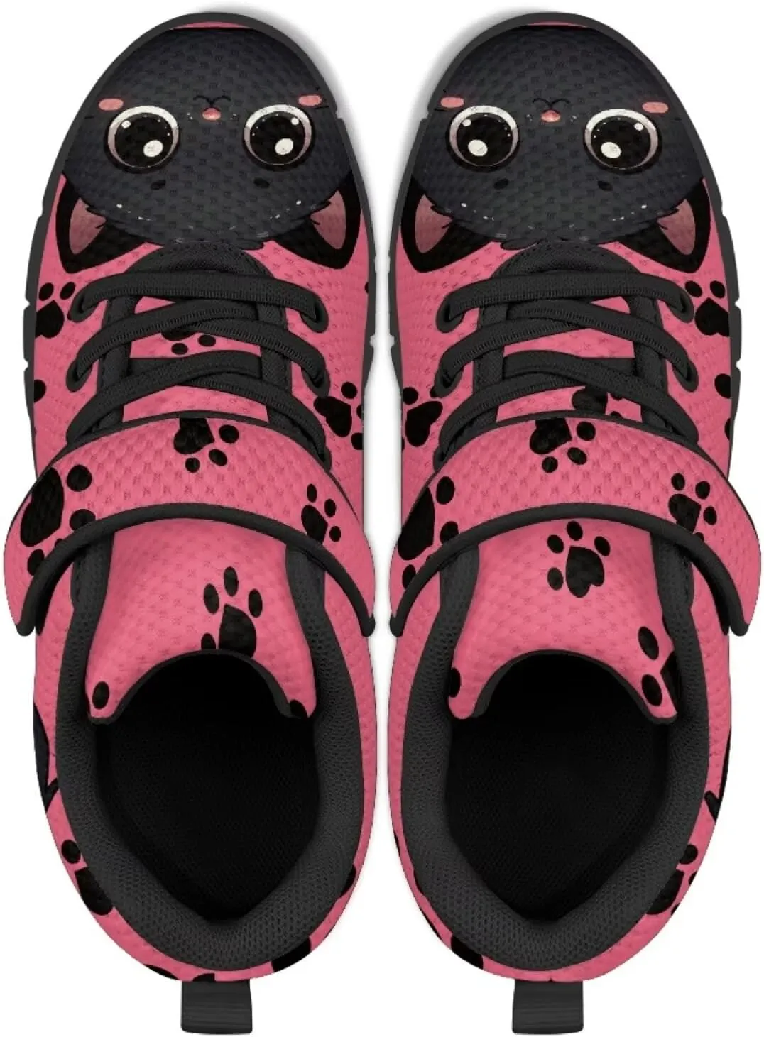 Cat Print Wide Barefoot Shoes for Boys Girls Winter Sneakers Running Shoe Athletic Walking Sneaker