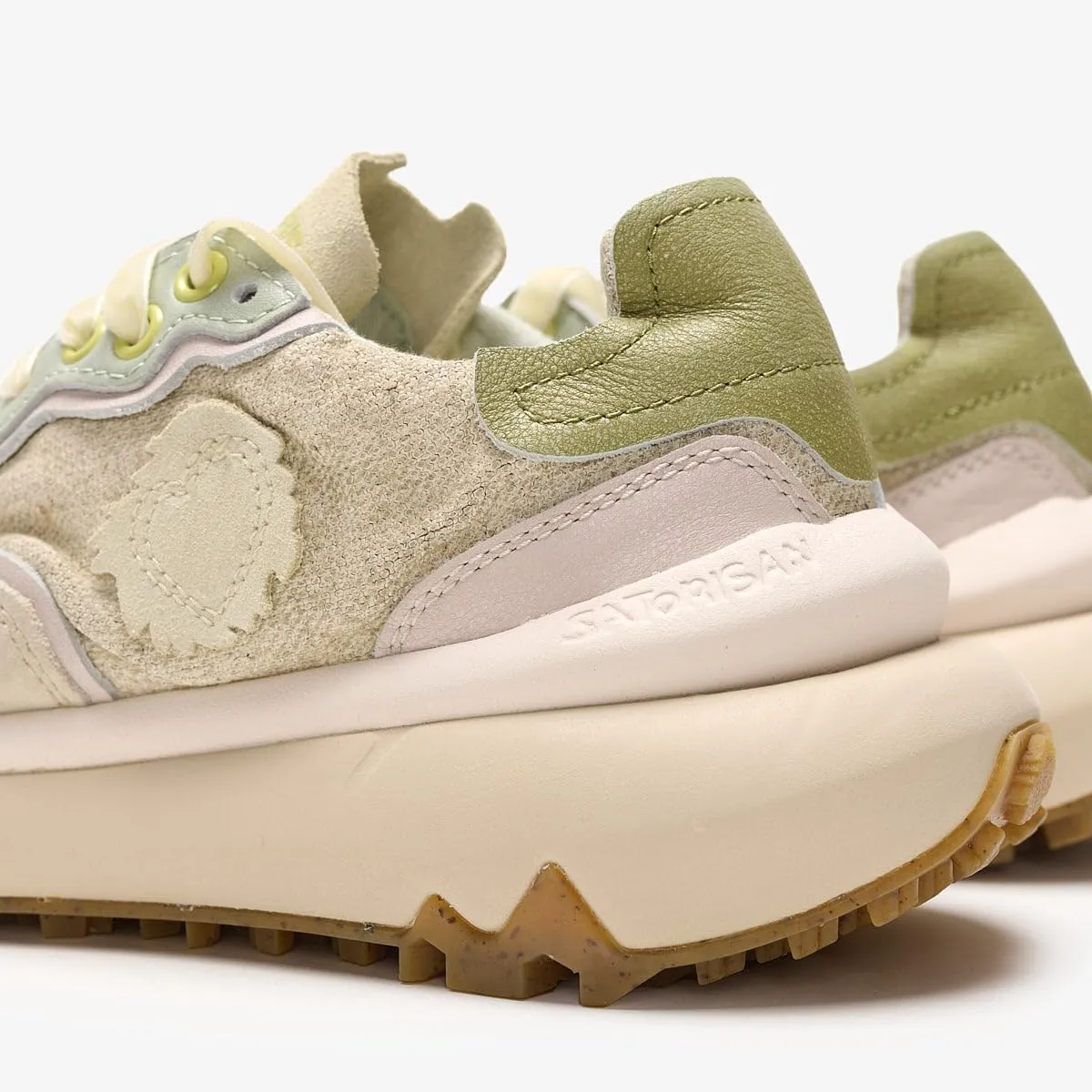 Chacrona Metta Lino Whitewisp - Casual Sneakers for Men & Women - Comfortable & Durable Leather and Linen Sneakers