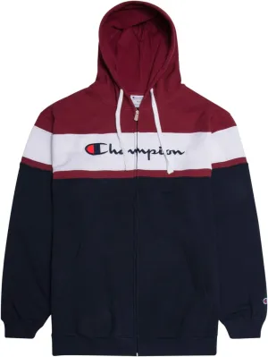 Champion Mens Big and Tall Full Zip Hoodie Classic Embroidered Logo