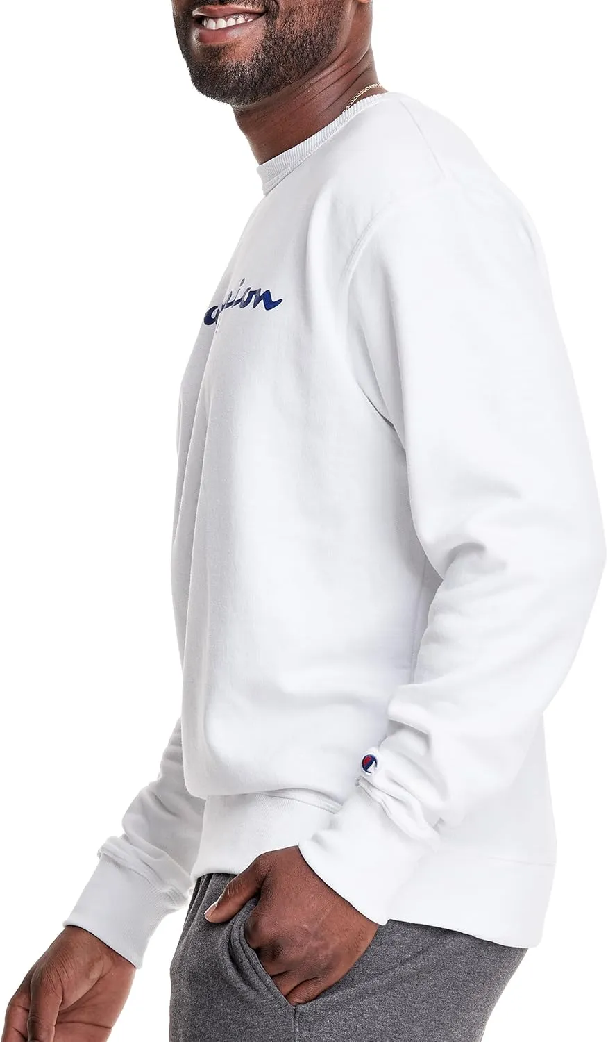 Champion Men's Sweatshirt, Powerblend, Fleece Midweight Crewneck Sweatshirt (Reg. Or Big & Tall)